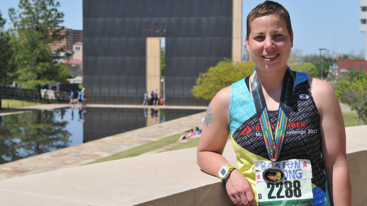 Sara Hunt's Boston Marathon was cut short near the 26-mile mark when two bombs went off. She came to Oklahoma City to finish what she started.