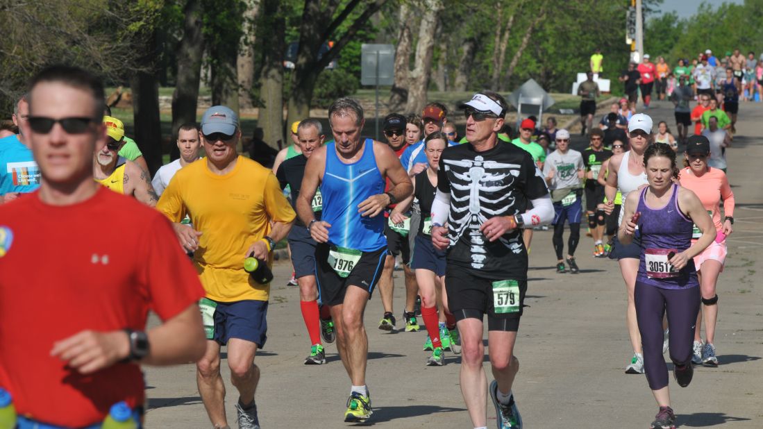 No major security incidents were reported at the marathon, which was held Sunday.