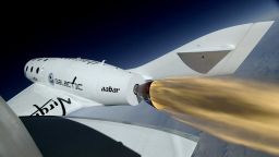 Virgin Galactic's SpaceShipTwo undergoes its first rocket powered test flight 