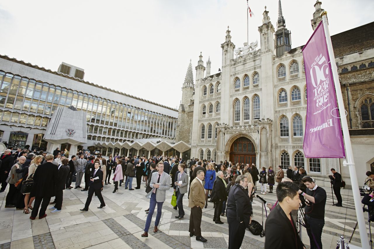 Chefs and restaurateurs arrive at London's Guildhall for the unveiling of Restaurant magazine's "World's 50 Best Restaurants" list.