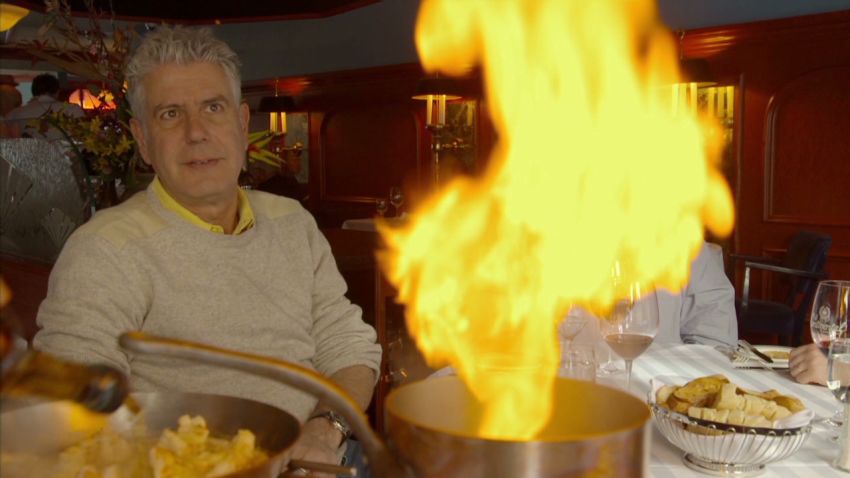 Athony Bourdain at le Continental in Quebec City, Canada.