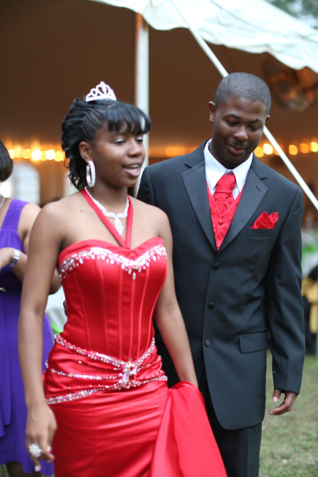 Mareshia Rucker and Arkel Bennett attended Wilcox County High School students' first integrated prom.