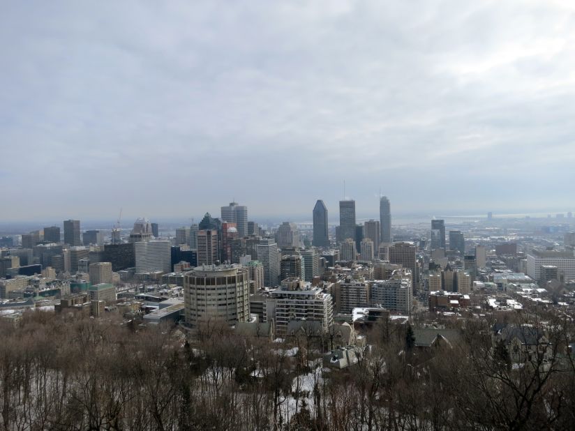 Downtown Montreal provides a dramatic skyline.