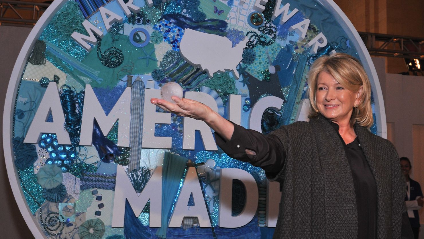 Martha Stewart demonstrates tips during her American Made Program last year in New York City's Grand Central Terminal. 
