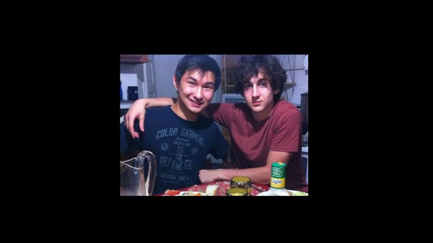 An images of Dzhokhar Tsamaev and Dias Kadybayev taken from the social media site vk.com.  Dias Kadyrbayev is currently being held on immigration charges.