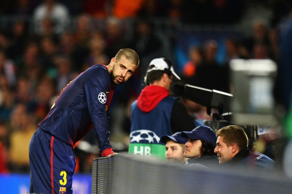 A chastened Gerard Pique reflects on his own goal in the Nou Camp as his side slumped to a 3-0 second leg defeat to Bayern Munich. 