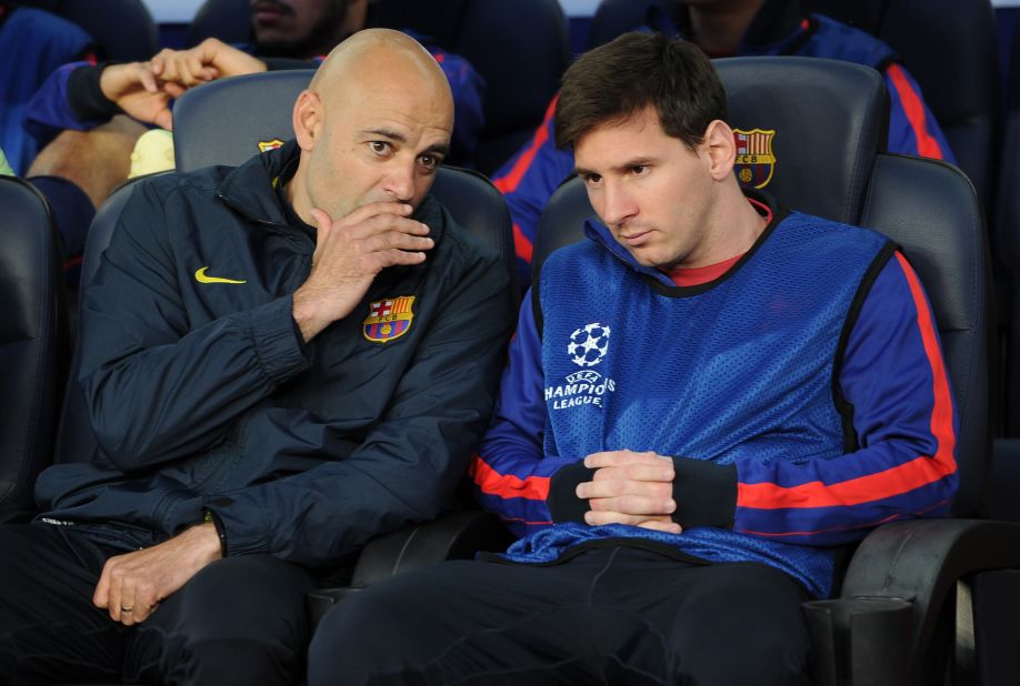 Lionel Messi sat on the bench throughout his side's crushing second leg defeat to Bayern Munich. He has been nursing a hamstring injury the last few weeks.
