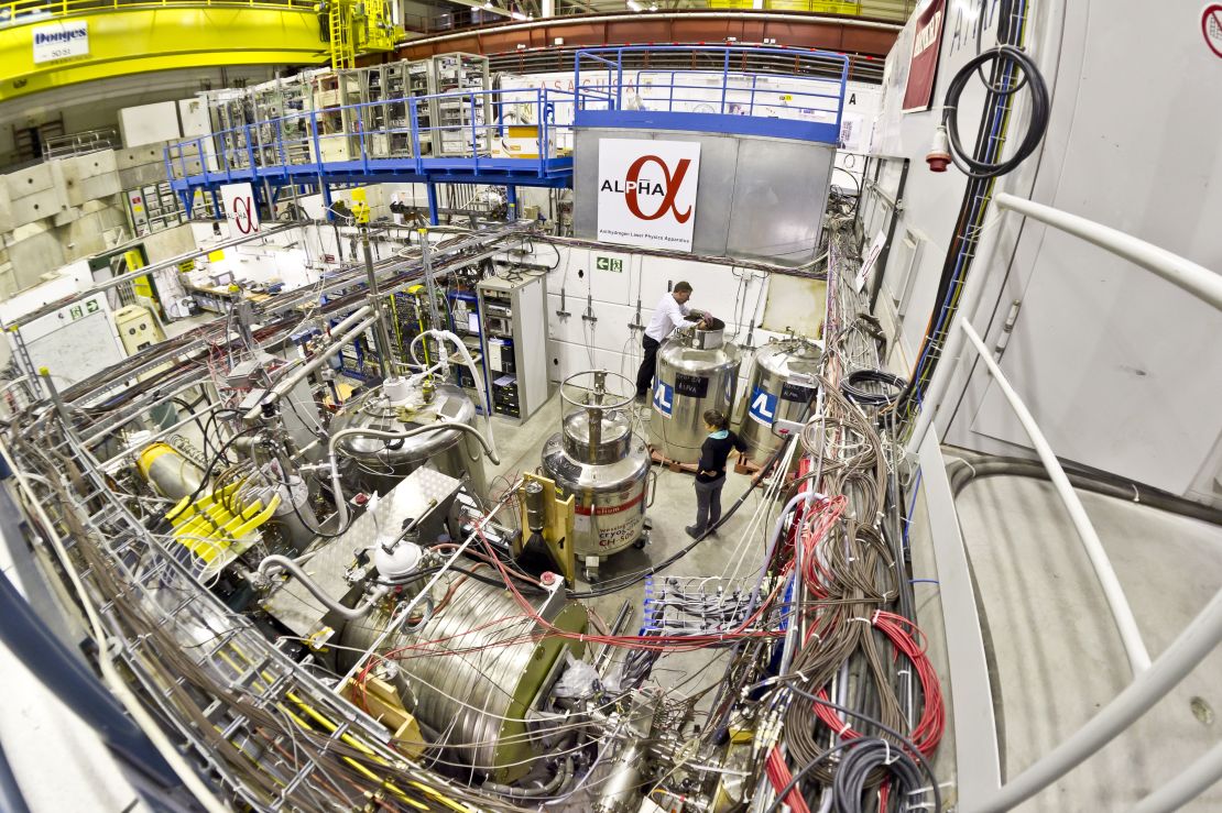 General views of the ALPHA experiment at CERN in Switzerland.