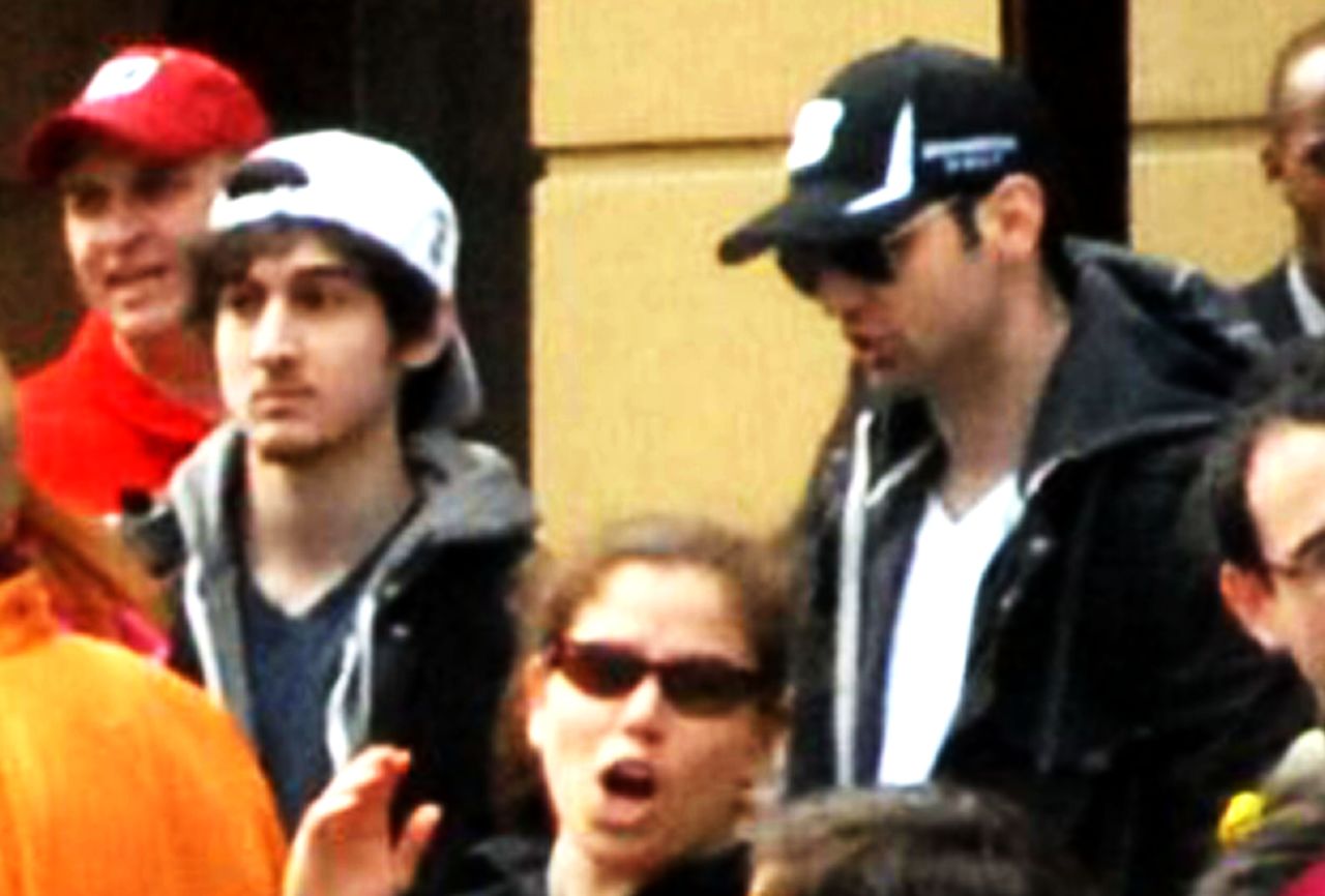Two radicalized brothers, Dzhokhar and Tamerlan Tsarnaev, set off bombs near the finish line of the Boston Marathon in April 2013. Tamerlan Tsarnaev, right, was later killed in a gunbattle with police. Dzohkar, wearing the backward hat, <a href="http://www.cnn.com/2015/04/08/us/boston-marathon-bombing-trial/" target="_blank">was convicted on 30 criminal charges and sentenced to death.</a> He is in prison awaiting appeals.
