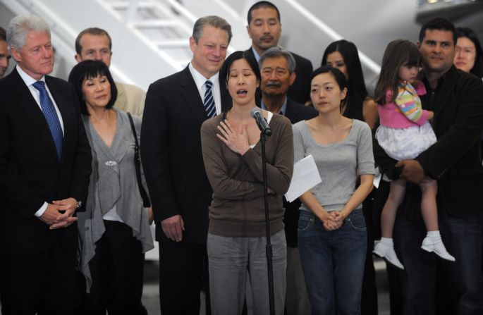 North Korea has arrested Americans before, only to release them after a visit by a prominent dignitary. Journalists Laura Ling, center, and Euna Lee, to her left, spent 140 days in captivity after being charged with illegal entry to conduct a smear campaign. They were <a href="index.php?page=&url=http%3A%2F%2Fwww.cnn.com%2F2009%2FUS%2F09%2F02%2Fjournalists.ordeal%2Findex.html">freed in 2009</a> after a trip by former President Bill Clinton.
