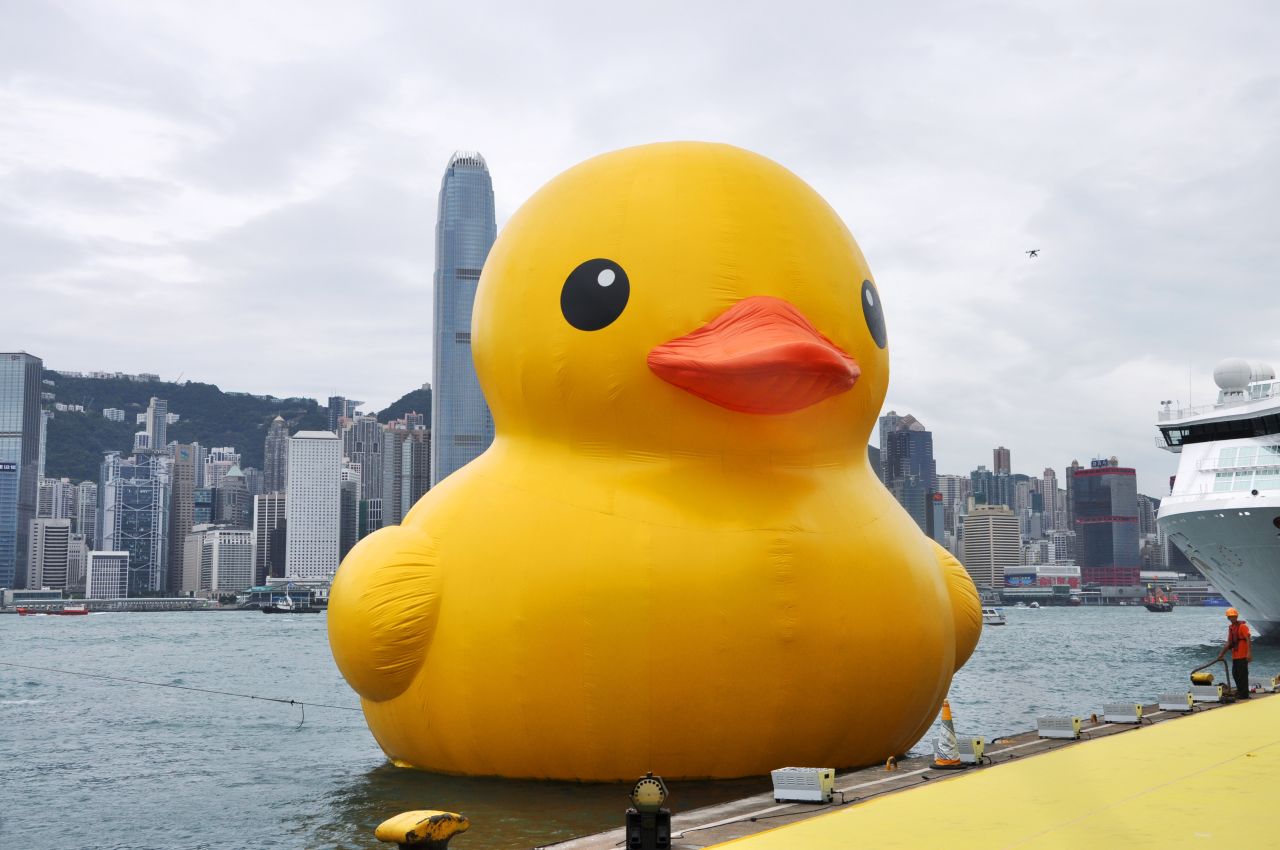 The duck is on show at Tsim Sha Tsui, beside the Ocean Terminal, Harbour City, until June 9. 