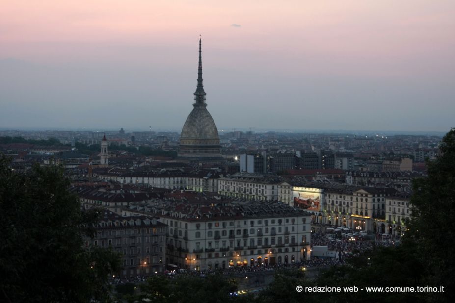 The Mole Antonelliana that juts out of the city is one of the symbols of Turin. It holds the National Cinema Museum and offers great views across the city. While here, visitors can also try the "bicerin," a typical hot drink made of coffee, chocolate and cream served in a glass goblet.
