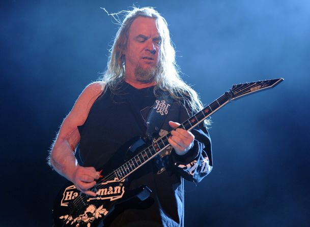 Grammy-winning guitarist <a href="index.php?page=&url=http%3A%2F%2Fwww.cnn.com%2F2013%2F05%2F02%2Fshowbiz%2Fcalifornia-jeff-hanneman-obit%2Findex.html">Jeff Hanneman</a>, a founding member of the heavy metal band Slayer, died on May 2 of liver failure. He was 49.