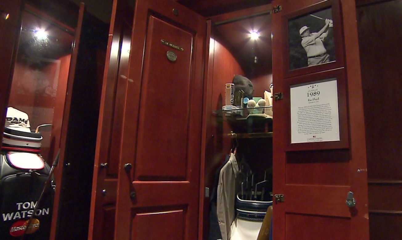 Floyd's locker in the Hall of Fame is situated next to fellow Ryder Cup star and golf legend Tom Watson. 