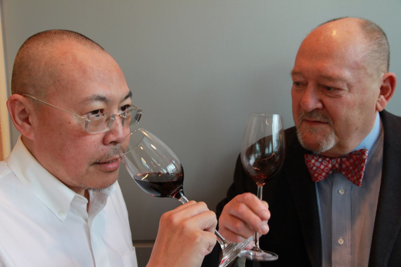 All in the nose: Lau Chi-sun and Roy Moorfield, Cathay Pacific's wine consultants