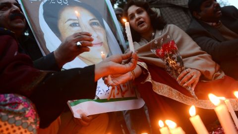 Activists remember ex-Prime Minister Benazir Bhutto in Lahore on the fifth anniversary of her death.