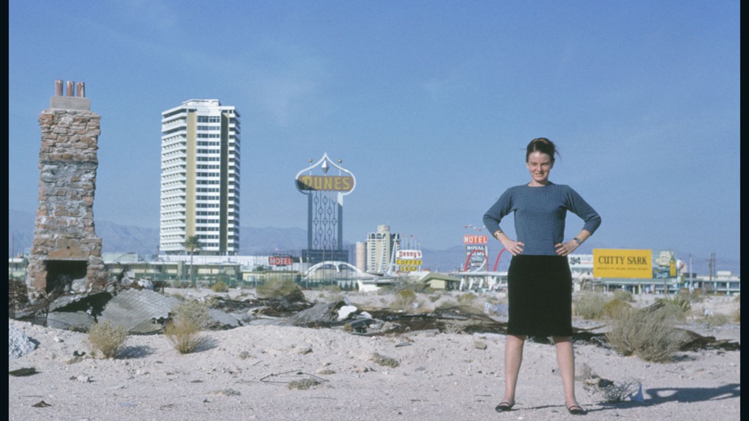 Denise Scott Brown in Las Vegas around 1966. She co-wrote the seminal book "Learning from Las Vegas." 