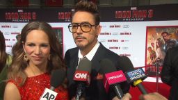 Robert Downey Jr at the Los Angeles premier of Iron Man 3. April 24, 2013.