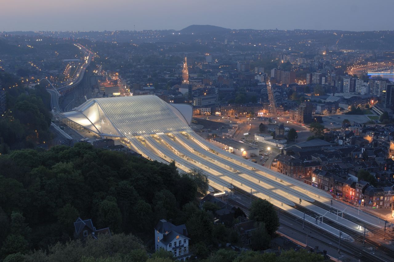 The stunning steel and glass Liège-Guillemins Station, designed by Spanish architect Santiago Calatrava, was unveiled in 2009.