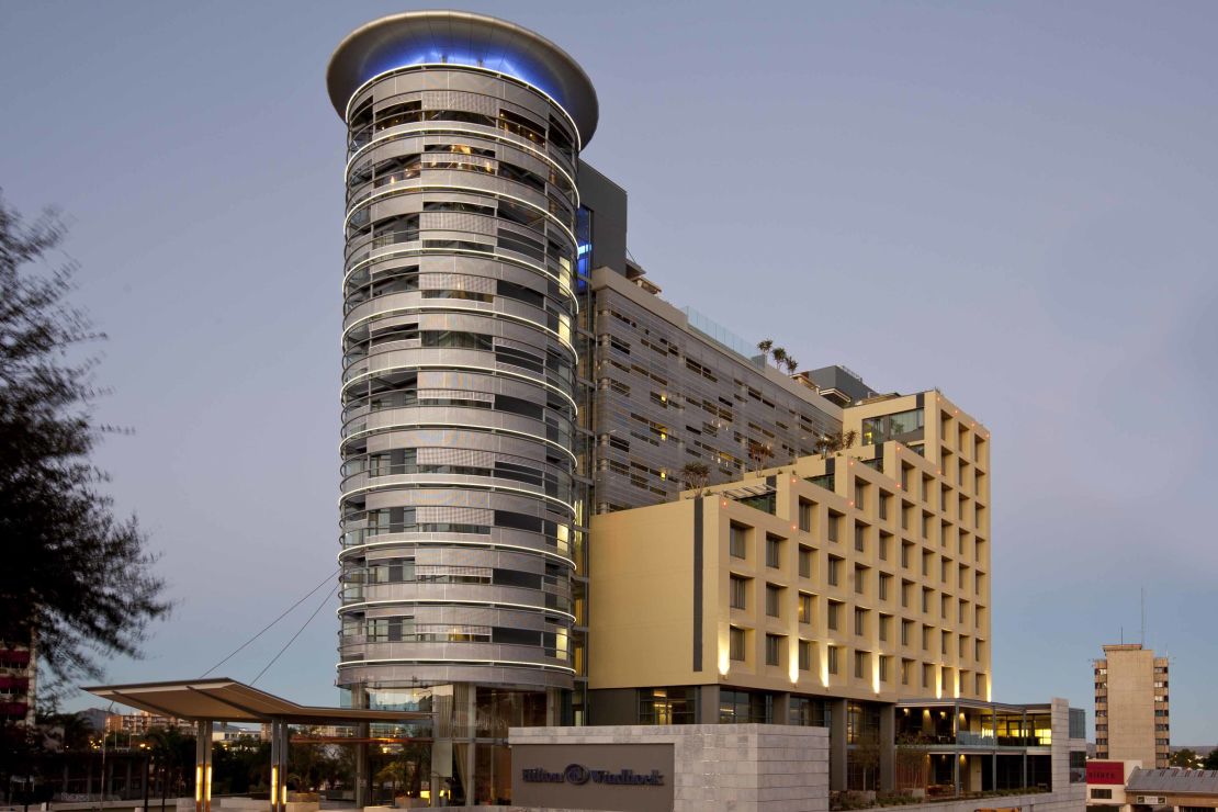 Rooms start at around $100 at the four-star Hilton Windhoek. 