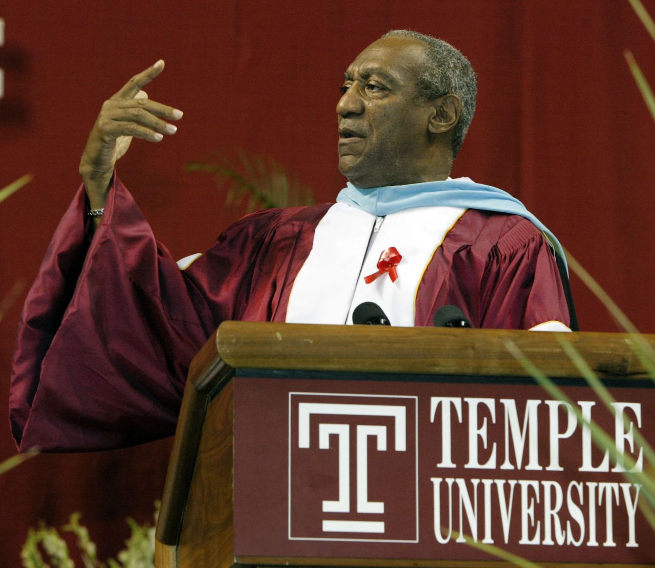 Comedian Bill Cosby will address graduates at Marquette University in Milwaukee, Wisconsin, on May 19 and the University of Baltimore on May 21. He also spoke in 2003 at the graduation of Temple University in Philadelphia, where he studied.
