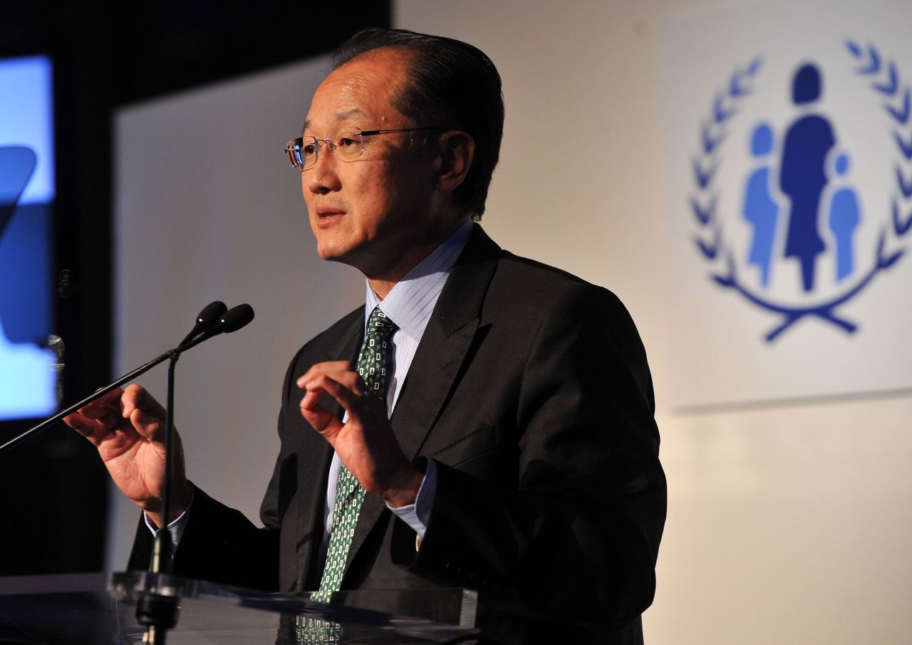Jim Yong Kim, the president of The World Bank Group, spoke at Northeastern University on May 3. Here, he spoke during the U.N. Every Woman Every Child Dinner in 2012.