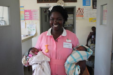 Ugandan midwife Esther Madudu has been chosen by AMREF to front its "Stand Up For African Mothers" campaign, an initiative aiming to train an additional 15,000 midwives by 2015.