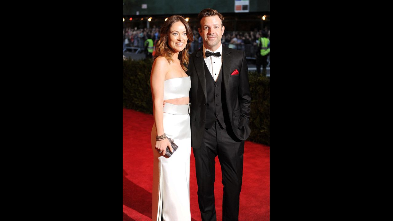Actors Olivia Wilde and Jason Sudeikis attend the gala.