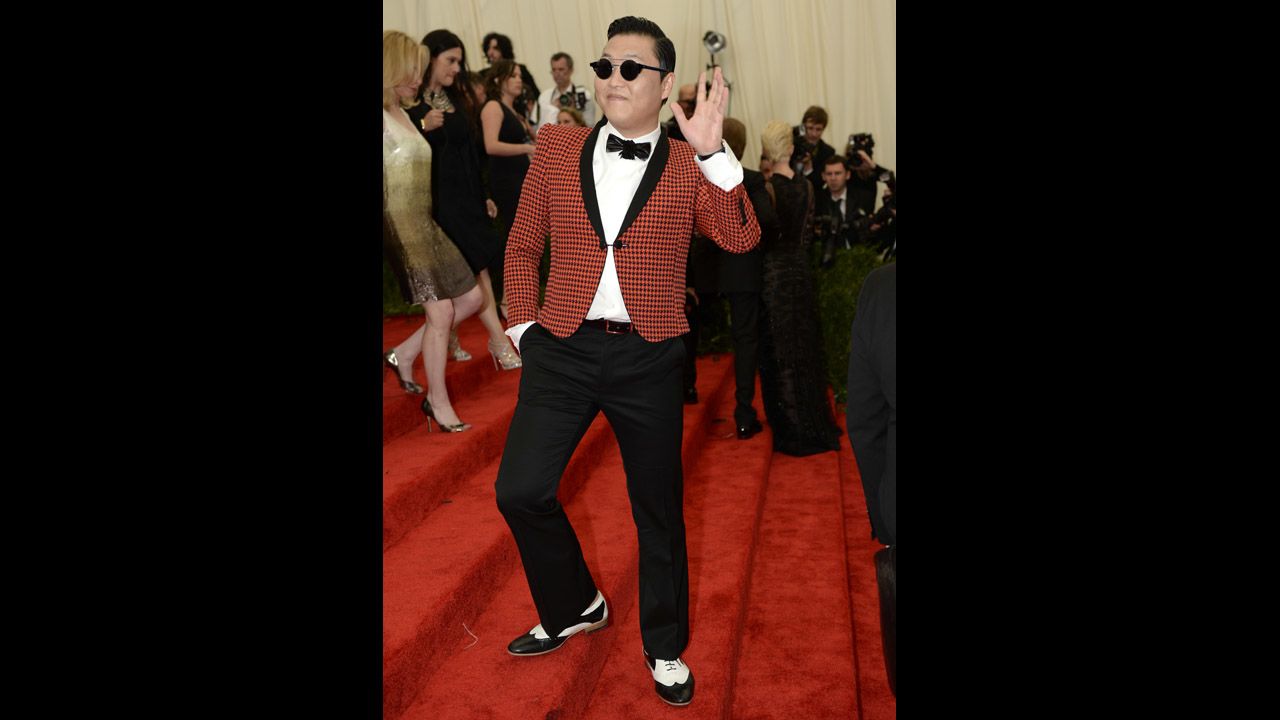South Korean rapper Psy attends the gala.