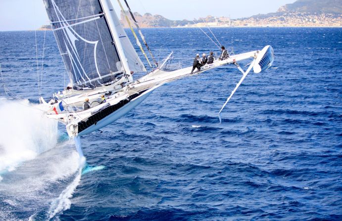 In fact, the record-breaking vessel -- called <a href="index.php?page=&url=http%3A%2F%2Fhydroptere.com%2Fen%2Fhome%2F" target="_blank" target="_blank">Hydroptere</a> -- is one of the fastest sailboats in the world, harnessing wind power much the same as an airplane.