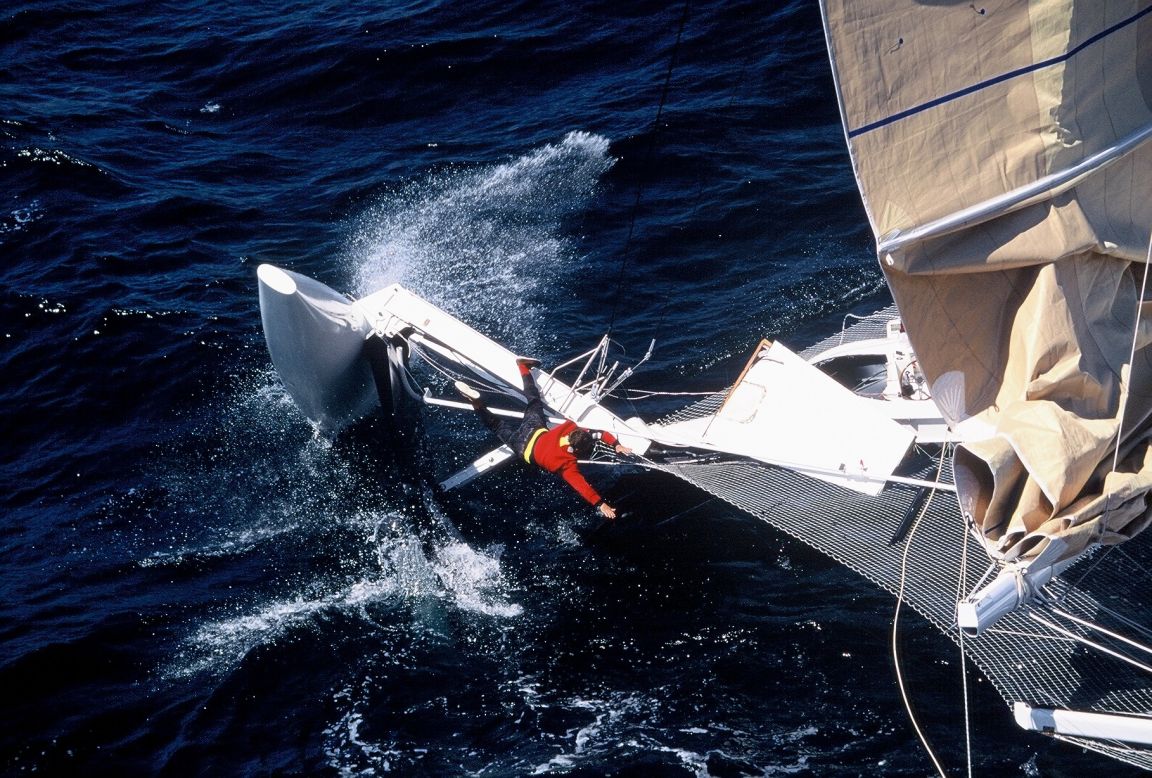 Despite Thebault's success, it hasn't all been smooth sailing. In 1994 Hydroptere broke the speed record at a whopping 104 kilometers per hour -- unfortunately capsizing shortly after.  