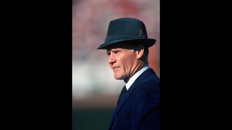 Tom Landry coached the Dallas Cowboys from 1960 to 1988 and turned the team into one of the most dominant in the National Football League until the early '80s. 