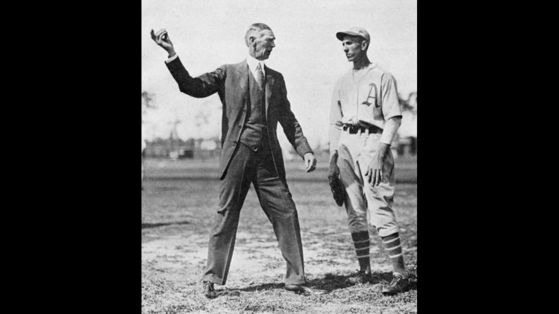Connie Mack managed the Philadelphia Athletics, now based in Oakland, California, from 1901 until his retirement at age 88 in 1950.