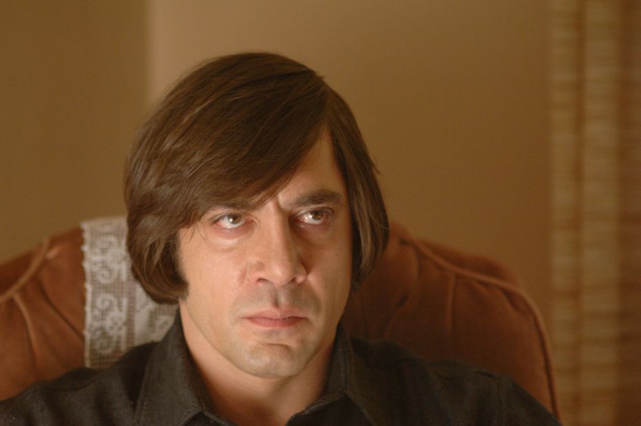 Javier Bardem's Anton Chigurh, from the 2007 film "No Country For Old Men," is one of the best villains as far as we're concerned. Directed and written by Ethan and Joel Coen, the cat-and-mouse thriller also stars Tommy Lee Jones and Josh Brolin.