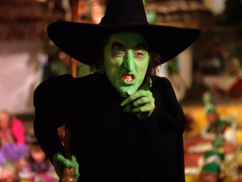 Margaret Hamilton played Wicked Witch of the West/Miss Gulch in 1939's "The Wizard of Oz." In the end, her evil laugh, broomstick and flying monkeys were no match for a pail of water.
