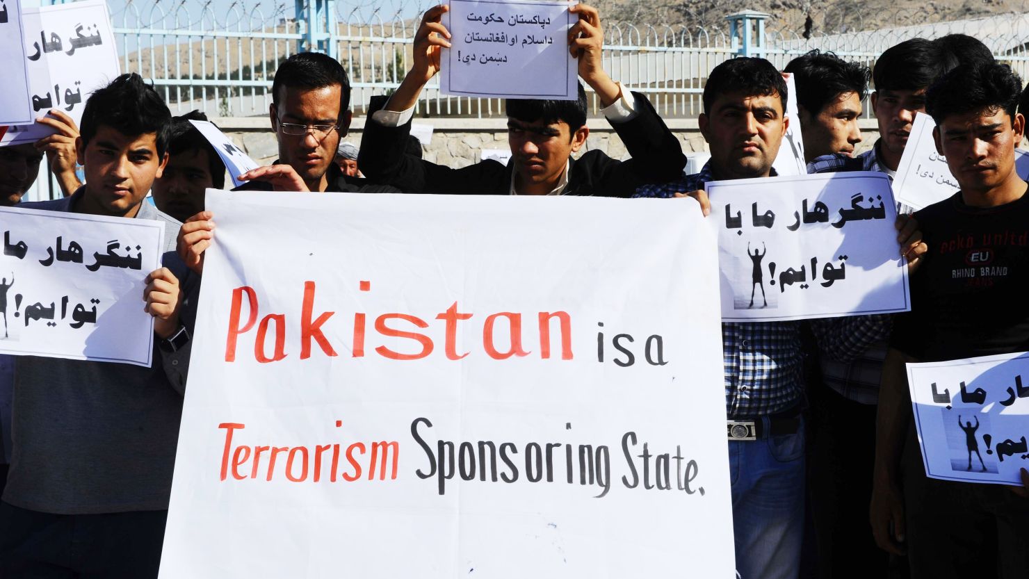 Afghan protesters during a demonstration against Pakistan in Herat, May 8, 2013.