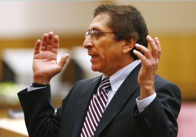 Prosecutor Juan Martinez makes closing arguments on May 2. Throughout the trial, prosecutors said Arias manipulated people as well as the evidence.