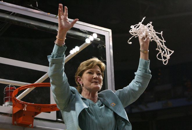 Head coach emeritus Pat Summitt of the Tennessee Lady Volunteers is the all-time winningest coach in NCAA history of either men's or women's teams. She coached for 38 years before stepping down in 2012 to fight early onset dementia.