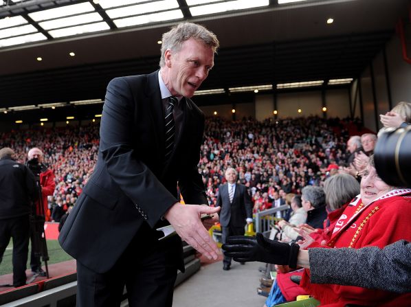 Moyes attends the 24th Hillsborough Anniversary Memorial Service at Anfield last month in Liverpool. Thousands of fans, friends and relatives took part in the service to mark the death of 96 football fans in an FA Cup semifinal match in April 1989.