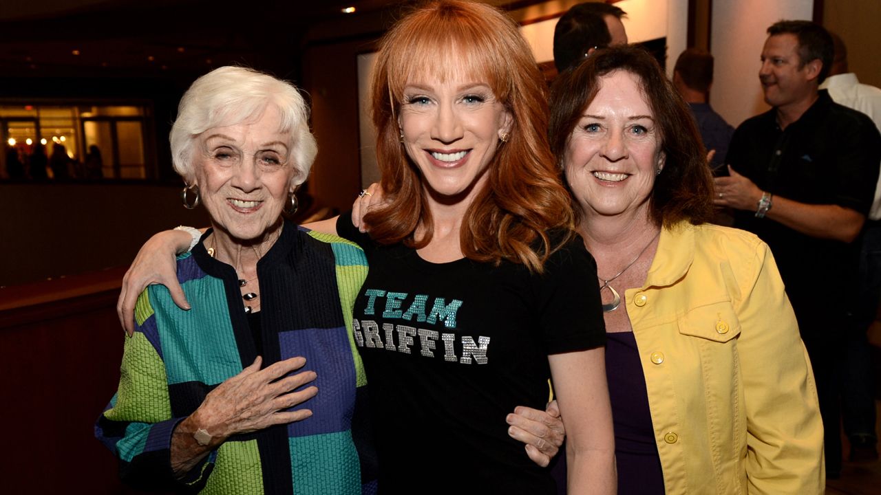 Kathy Griffin's mother, Maggie Griffin. Sister Joyce is at right.