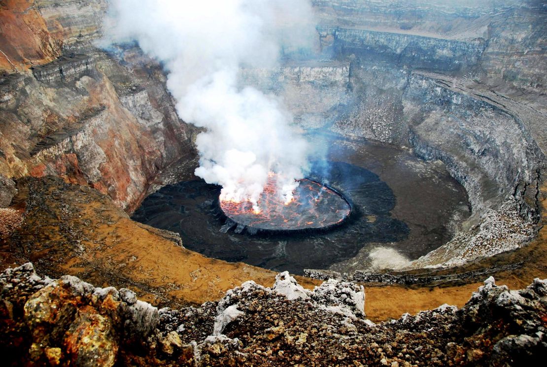 Virunga National Park contains the world's largest lava lake.