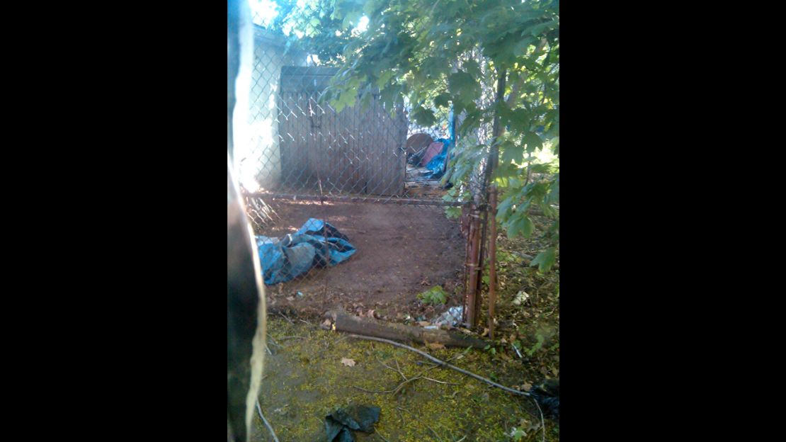 Neighbor Verdi Adams captured exclusive images from his backyard of the Cleveland home where three women were held captive for 10 years.