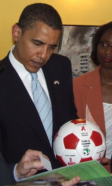 Even Barack Obama was presented with one of the group's balls during a visit to Kenya in 2006.  
