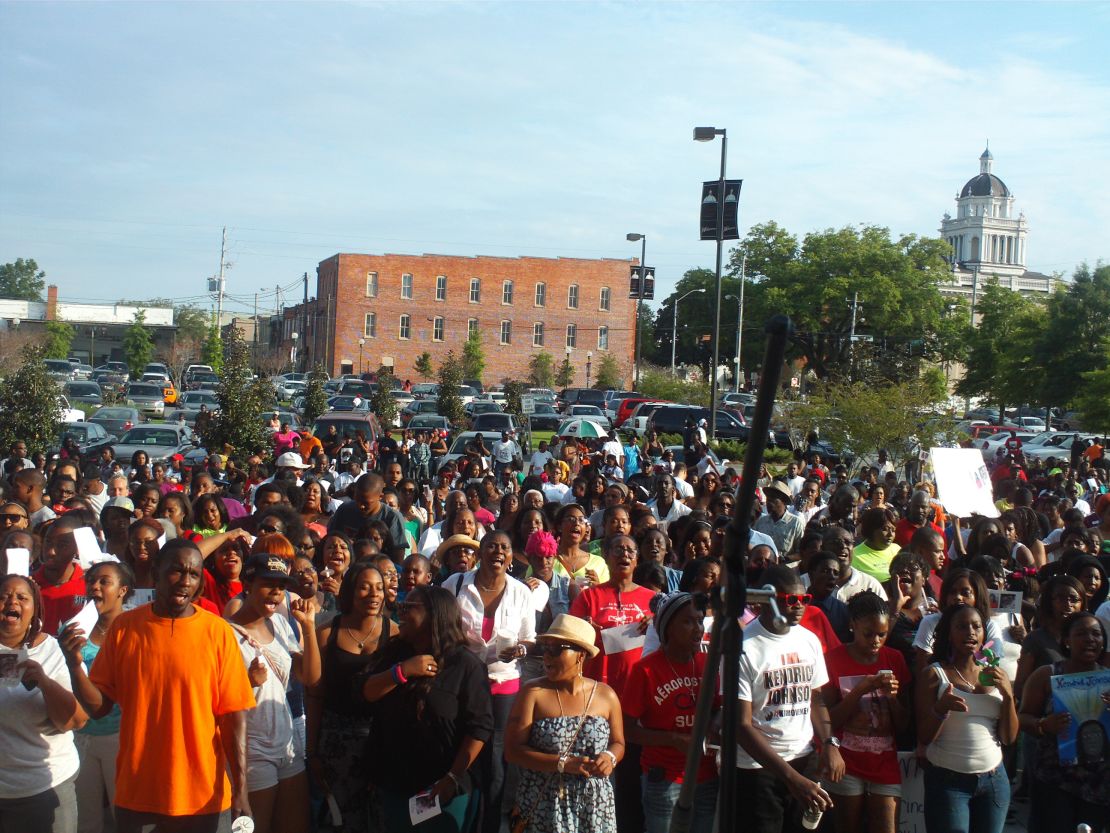 A rally for Kendrick Johnson on April 18.