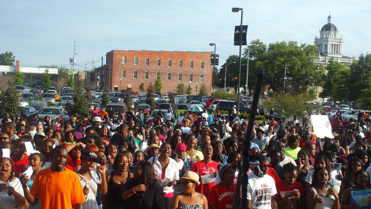 A rally for Kendrick Johnson on April 18.