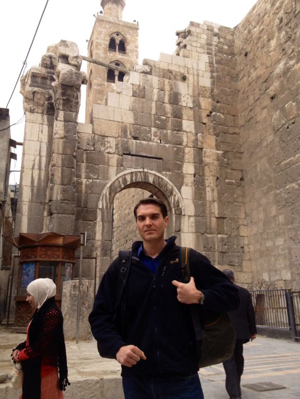 CNN correspondent Frederik Pleitgen in Damascus old town.