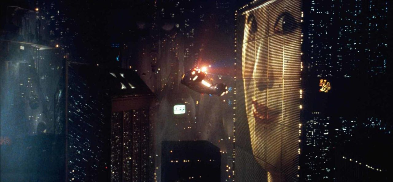 1982's "Blade Runner," directed by Ridley Scott, features a rain-shrouded and very crowded Los Angeles in the year 2019. We may not have its flying cars, but the building-sized ads are mainstays in some large cities.