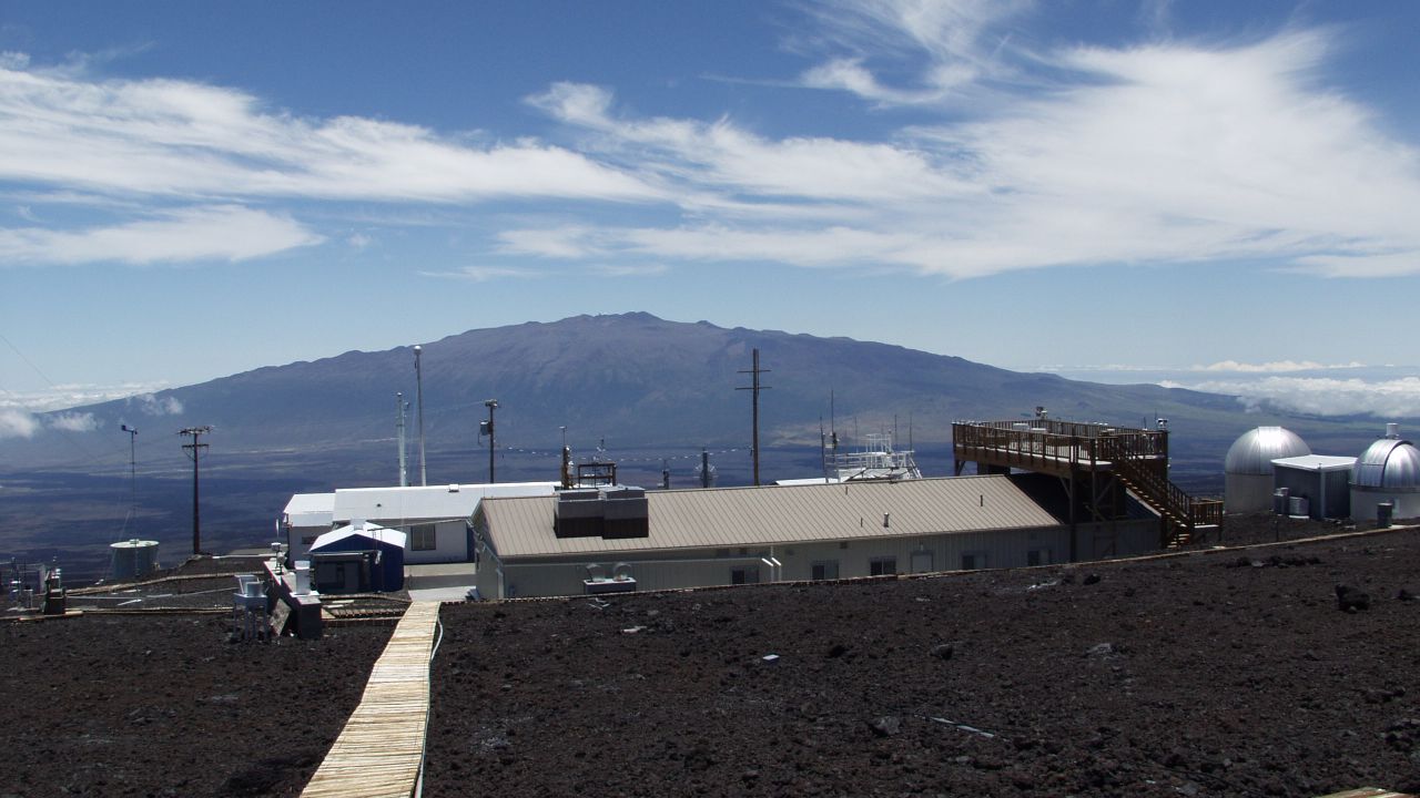 NOAA's Mauna Loa Observatory in Hawaii saw a new peak in carbon dioxide levels.