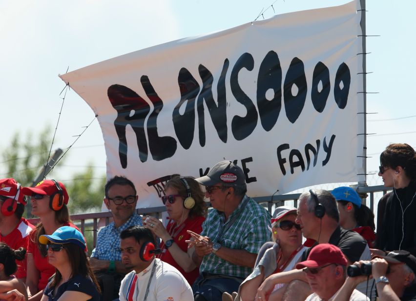 Alonso had the backing of a strong home contingent in the stands. Some 95,000 fans were in attendance for the race.  
