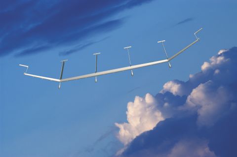 Boeing is building its SolarEagle unmanned sun-powered aerial vehicle for the U.S. Department of Defense. With a wingspan of 400 feet, the aircraft is designed to fly for five years nonstop to perform "communications, intelligence, surveillance and reconnaissance missions from altitudes above 60,000 feet," <a href="http://boeing.mediaroom.com/index.php?s=43&item=1425" target="_blank" target="_blank">according to Boeing's website</a>. It's expected to perform an initial demonstration flight in 2014. 